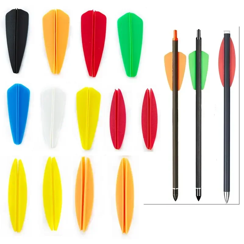Palette per tiro con l'arco da 100 pezzi Palette per frecce in TPU da 2 pollici Accessori per tiro adatti per frecce da 7,5 pollici