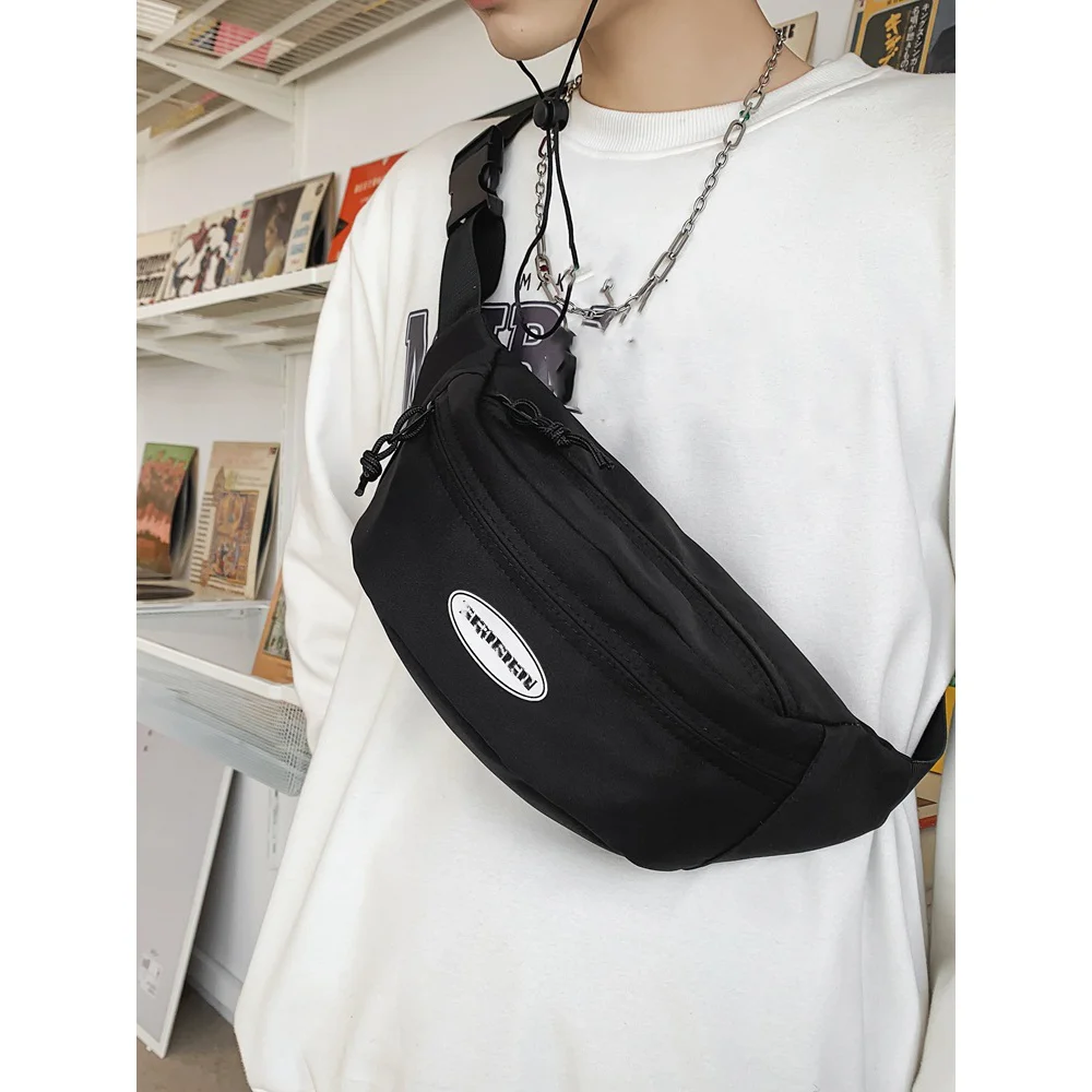 Sac simple et léger pour téléphone portable pour hommes et femmes, sac de taille décontracté, marque hip-hop, style japonais