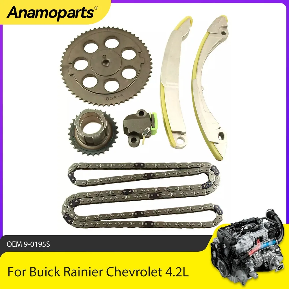 Engine Parts Timing Chain Kit Fit 4.2L l6 For Buick Rainier Chevrolet Trailblazer GMC Envoy Hummer 4.2L LL8 OEM 9-0195S 02-07