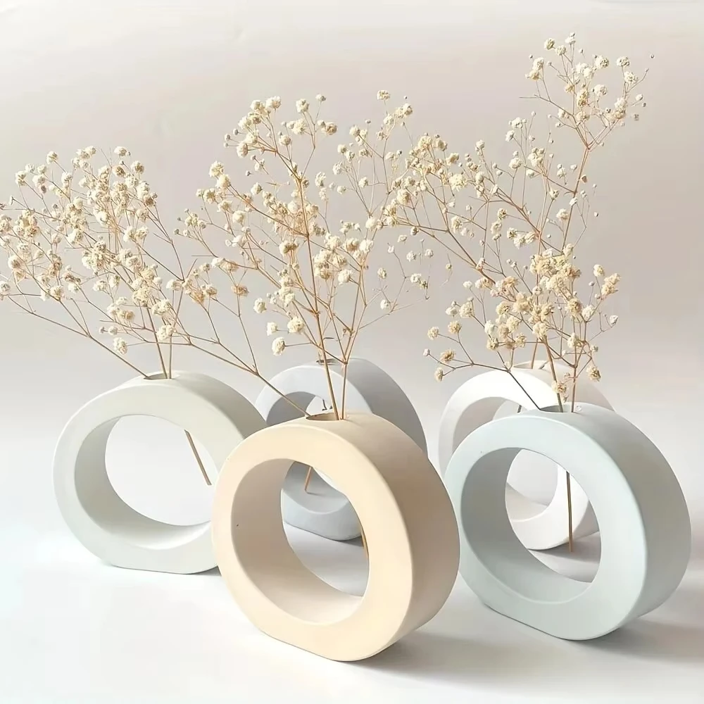 

DIY арочный цветочный горшок силиконовая форма прямоугольная круглая ремесленная подарок гидропоника ваза изготовление гипсовой смолы литейные формы домашний декор