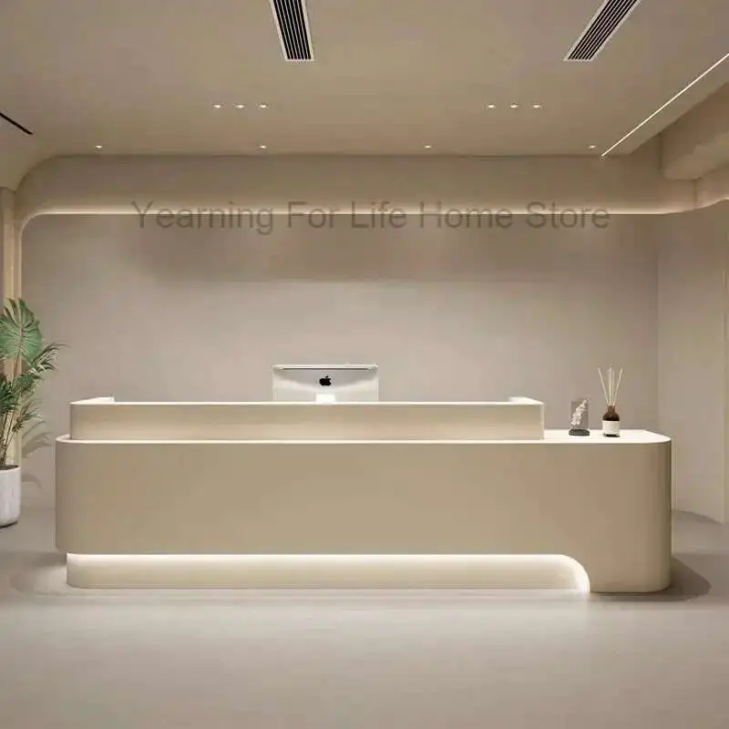 

Reception Desks Counter Beauty Salon Counter Podium Front Desk Spa Luxury Escritorios De Oficina Modernos Shop Furniture