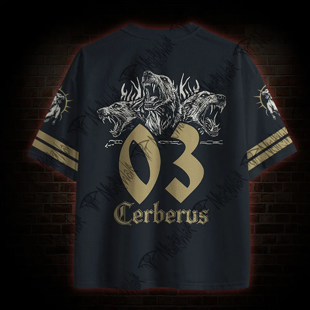 Hot Selling Street Quick Drying Mesh Sportswear, Black Series Mythical God Series, Adult Fitness Breathable V-neck T-shirt