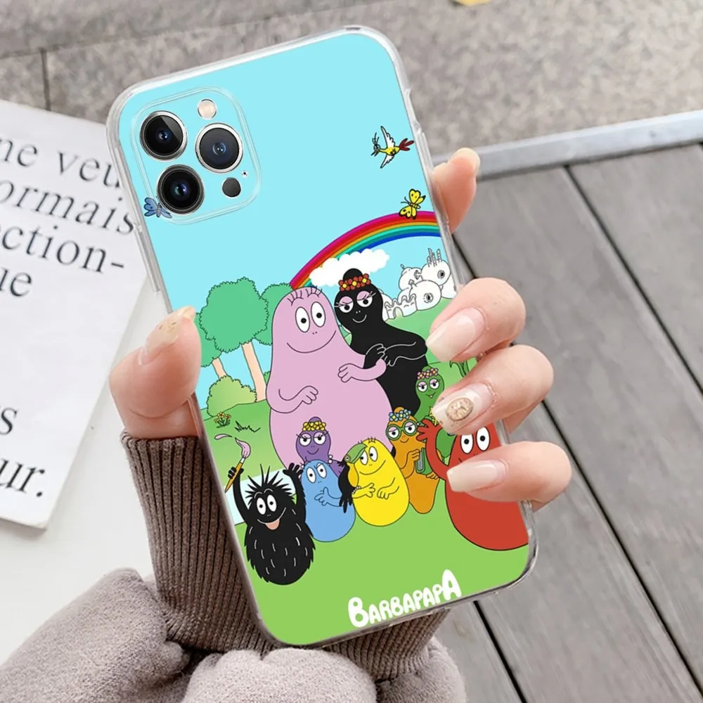 Cartoon B-Barbapapa Phone Case Silicone Soft for iphone 15 14 13 12 11 Pro Mini XS MAX 8 7 6 Plus X XS XR Cover