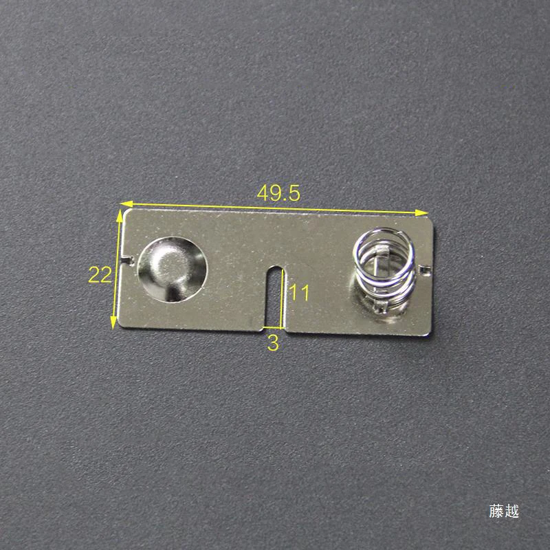 10pcs  Large size D battery spring 20 * 49MM positive and negative double pole contact piece battery box spring