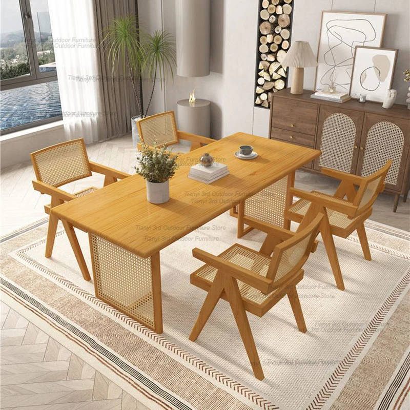 Japanese Modern Dining Tables Kitchen Coffee Dinette Nordic Dining Tables Office Minimalist Design Home Furniture Muebles LLDT