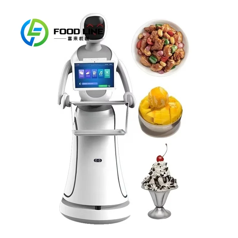 Dish Broadcast Food Serving Robot Restaurant / Delivery Robot Food / Restaurant Service Robot