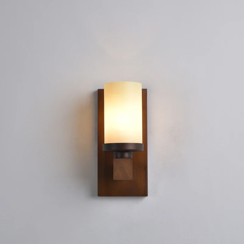 American Style Rural Retro Solid Wood Living Room Tv Background Wall Decor Lamp Bedroom Corridor Staircase Lights