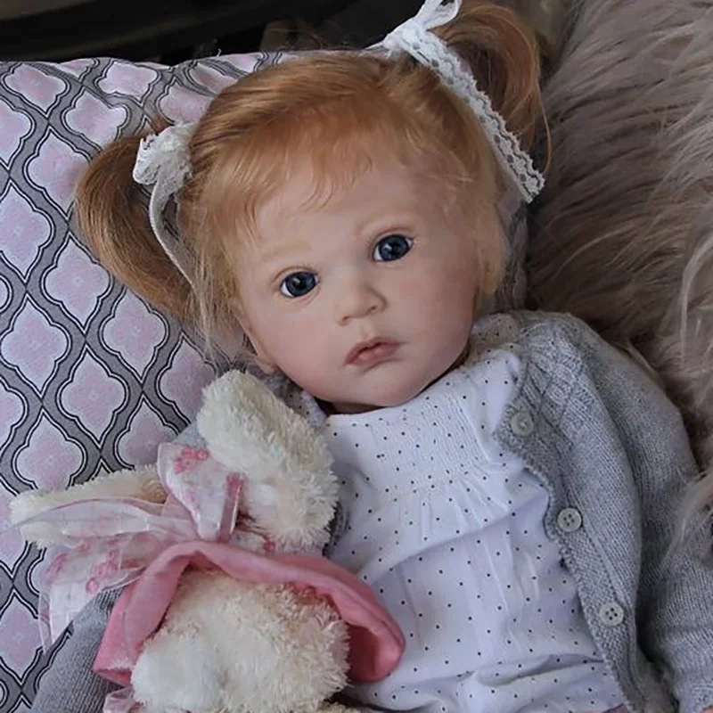 24Inch Reborn Doll Kit Mattia Lifelike Soft Touch Fresh Color Unfinished Doll Parts with Body and Eyes Doll Toy