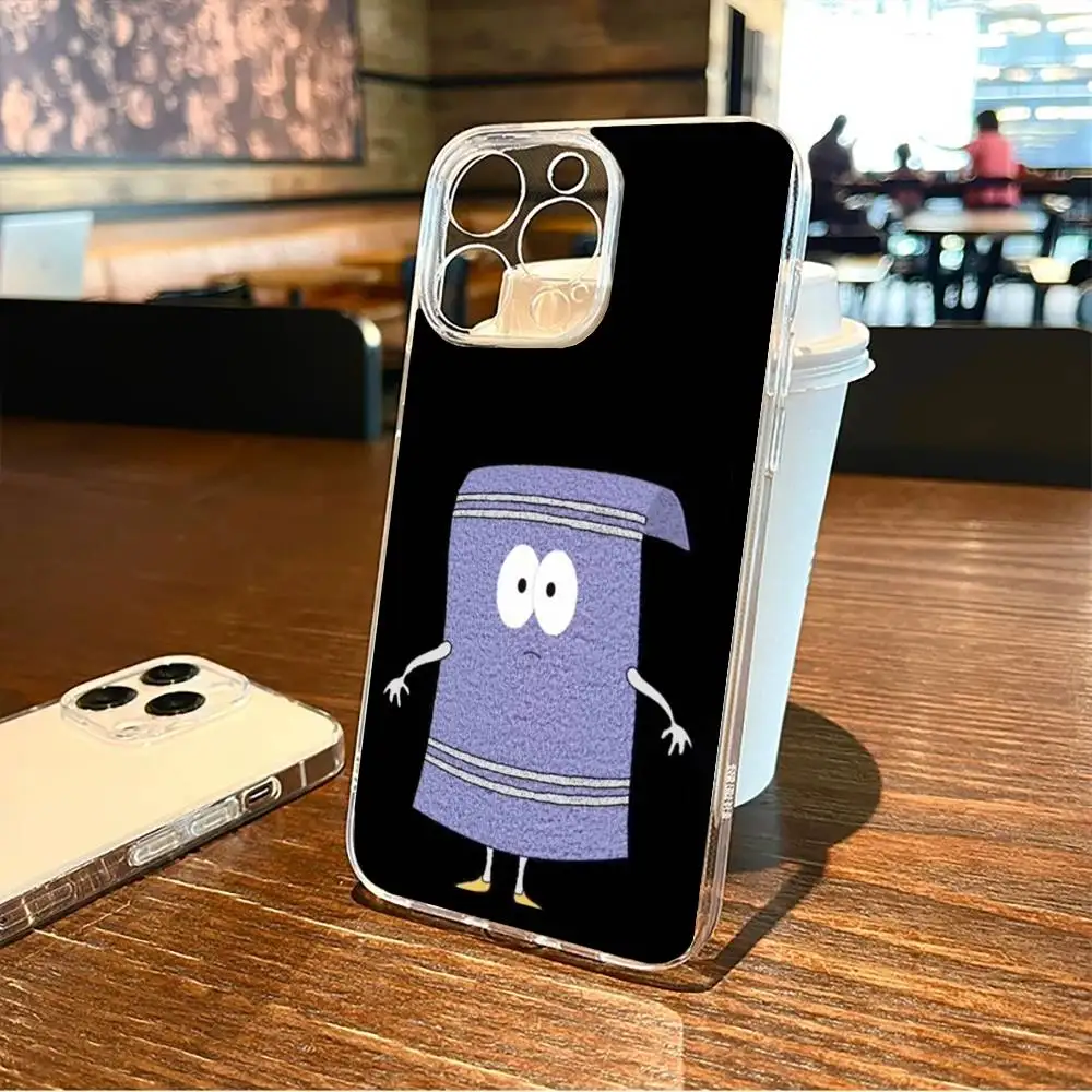 S-사우스 파크 T-타월리 아이폰17,16,15,14,13,12,11 플러스,프로 맥스용 소프트 투명 케이스