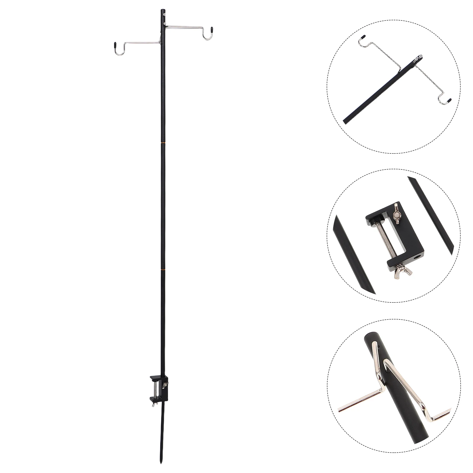 

1 Set Lightweight Folding Camping Light Pole Adjustable 120Cm Aluminum Alloy Lantern Stand For Tent Outdoor Use Portable Lamp