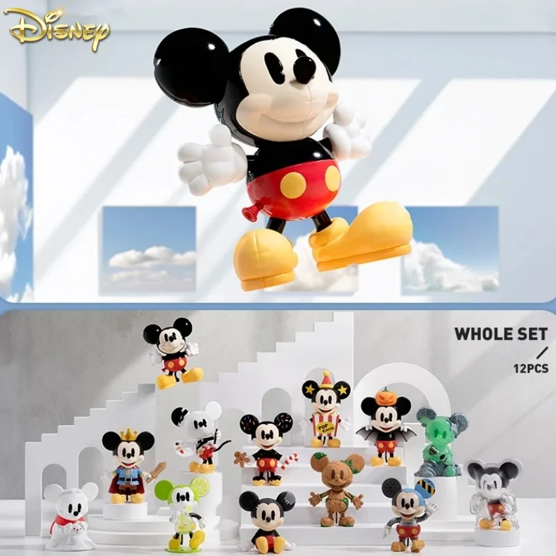 

Disney 100th Anniversary Mickey 1pc/12pcs Ever-curious Series Cute Model Decoration Birthday Gifts For Kids Toys Gifts