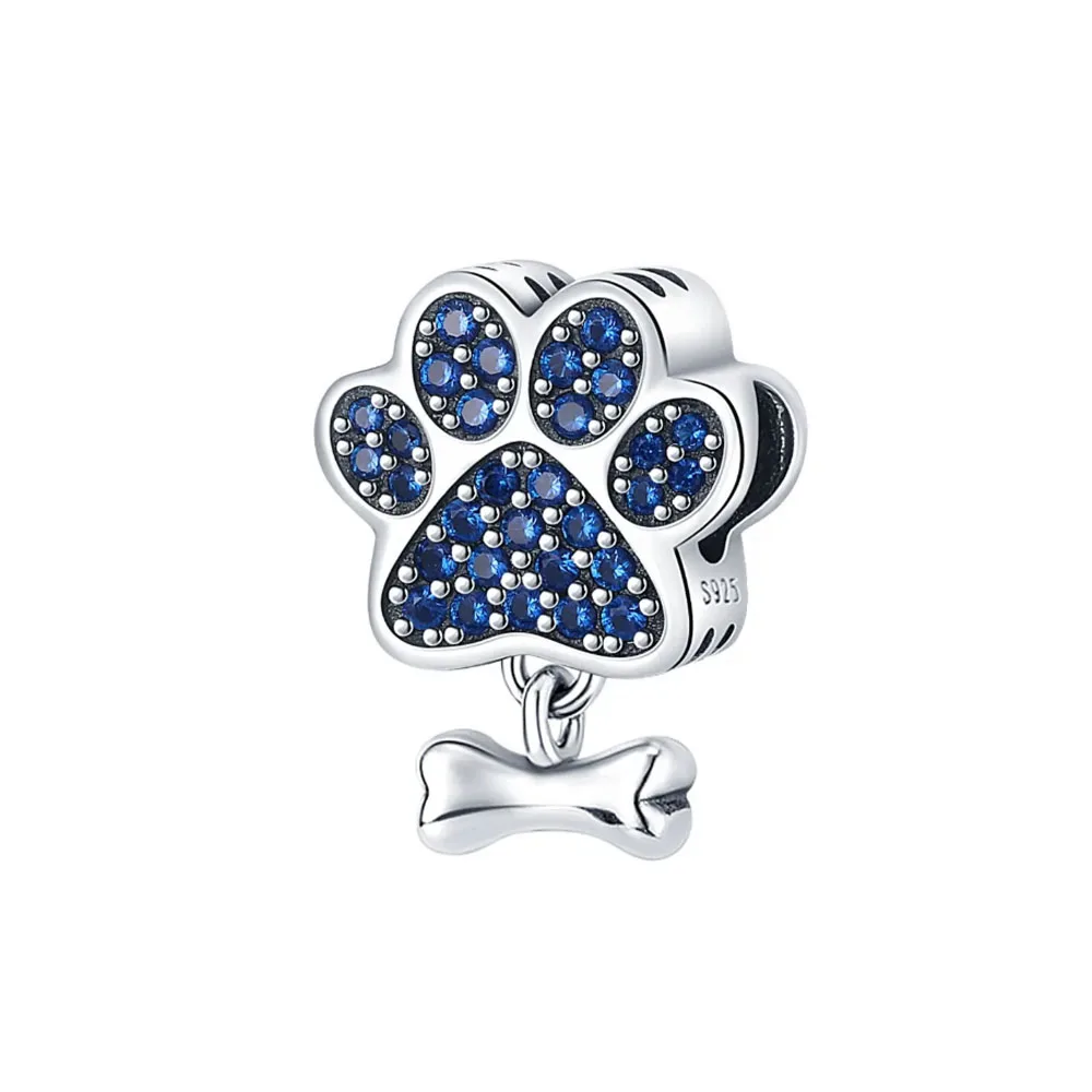 925 Silver Blue Starry Sky Galaxy Planet Star Moon Astronaut Owl Shining Beads Suitable for Original Charm Bracelet DIY Pendant view 5