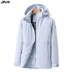 JNLN Winter Jackets Women Outdoor Waterproof Windproof Fleece Warm Raincoat Hiking Camping Skiing Climbing Thermal Jacket Female