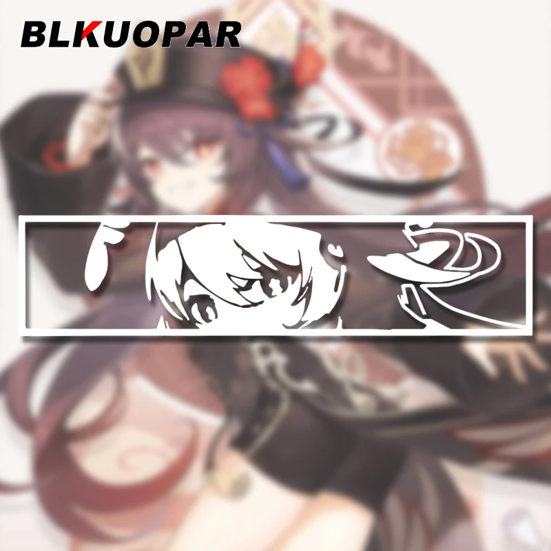 

BLKUOPAR For Hu Tao Genshin Impact Car Stickers VAN Anime Cartoon Decal Waterproof Sunscreen Refrigerator Decoration Car Lable