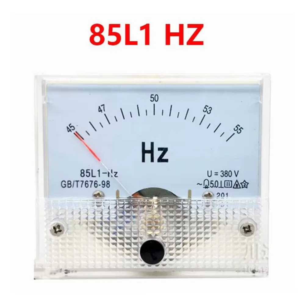 

Medidor frecuencia Panel analógico, indicador Hertz 45-55Hz, 65x65mm, 85L1-HZ, tipo puntero cuadrado, CA 100/220V/380V, nuev