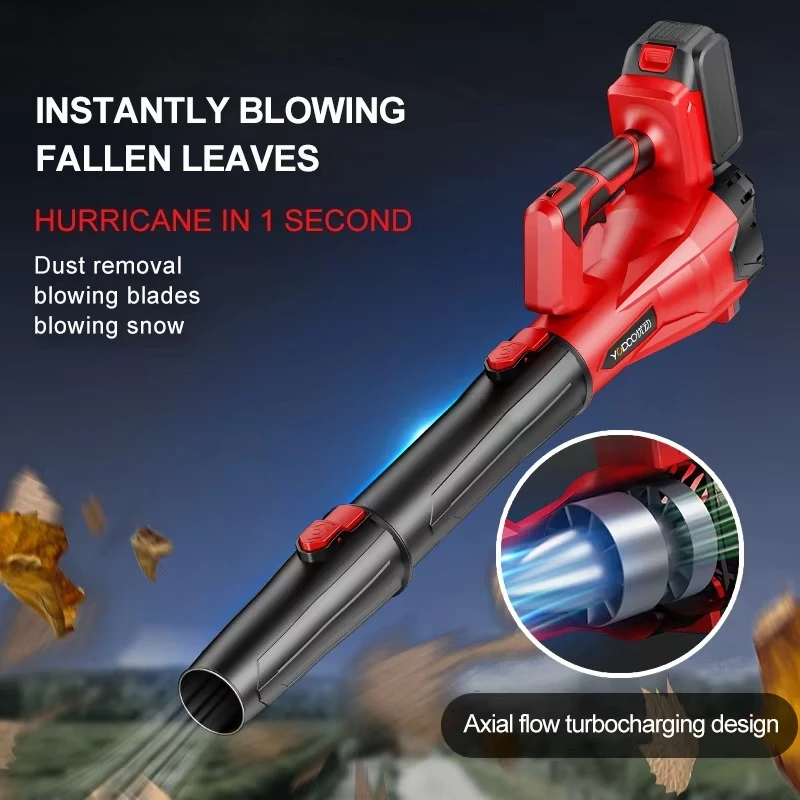 21v  Battery Powered Leaf Blower Cordless Leaf Blower Handheld Electric Leaf Blowers for Lawn Care Patio Yard