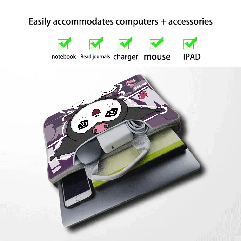 

Hello Kitty kuromi portable laptop bag protective cover for macbook 12 13 14 15.6 16 inch Macbook Air Asus Huawei briefcase gift