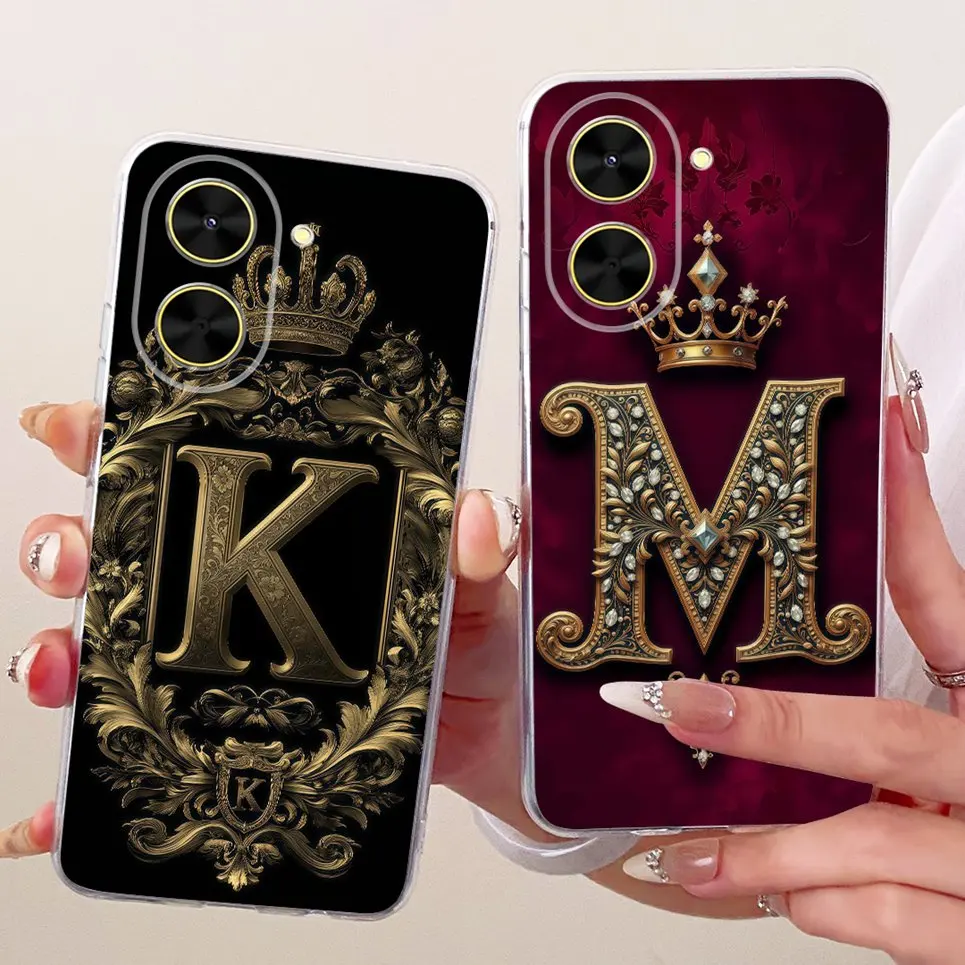 الأولي تاج رسائل نمط لينة سيليكون جراب هاتف ل Xiaomi Poco C71 Redmi A5 4G الغطاء الخلفي شفافة سليم غلاف من البولي يوريثان