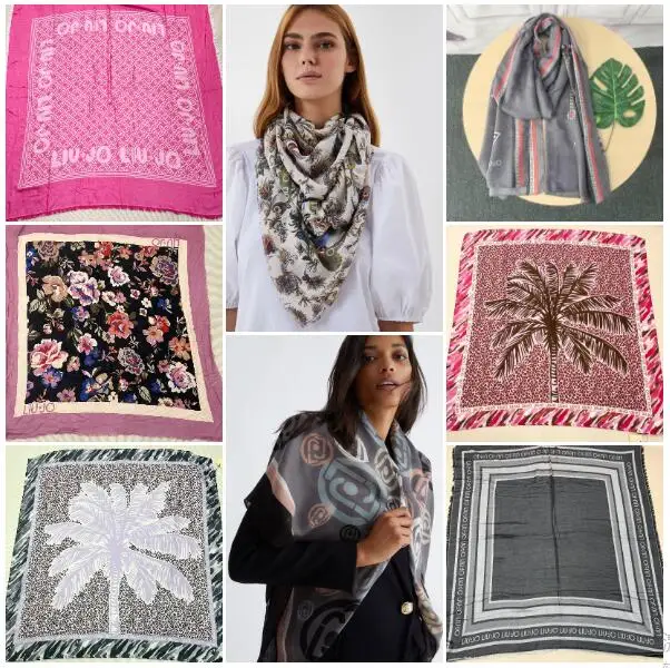 Foreign trade original order Italian Liu Jo new scarf 120 * 120 large scarf printed with flowers, thin shading fabricsoft shawl