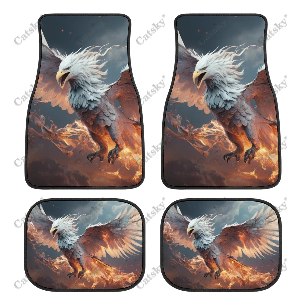 

Летающая птица с огненными небоми, автоаксессуары, напольные коврики, изготовленные на заказ автомобильные коврики, всепогодные автомобильные напольные коврики для стильного