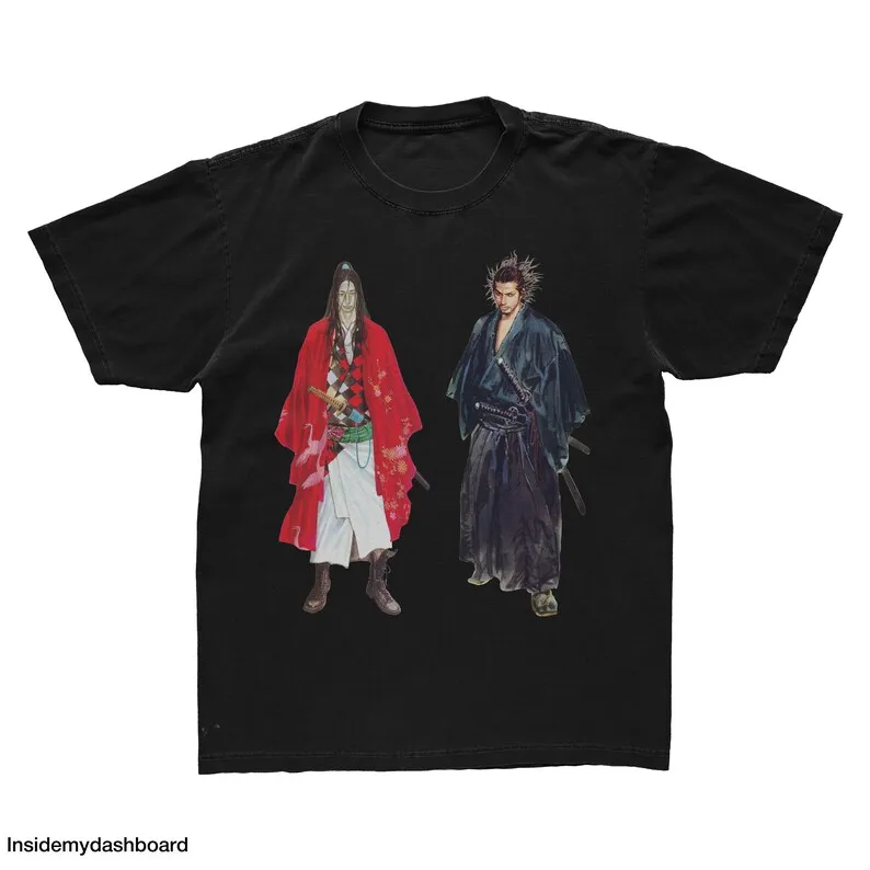 Vagabond Musashi & Kojiro Rivals T-Shirt, Vagabond Manga Tee, Vagabond Shirt, Samurai Shirt, Musashi Shirt