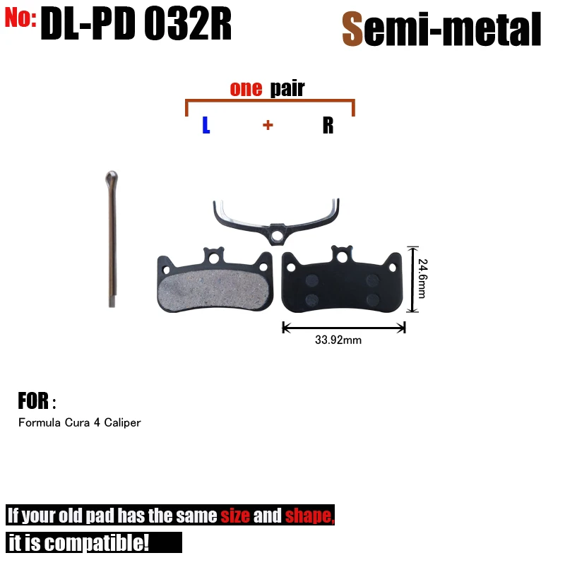 Imagen 3: DELT 4 pares de pastillas de freno de disco de bicicleta para FORMULA Cura 4 pinza de bicicleta pieza semimetálica