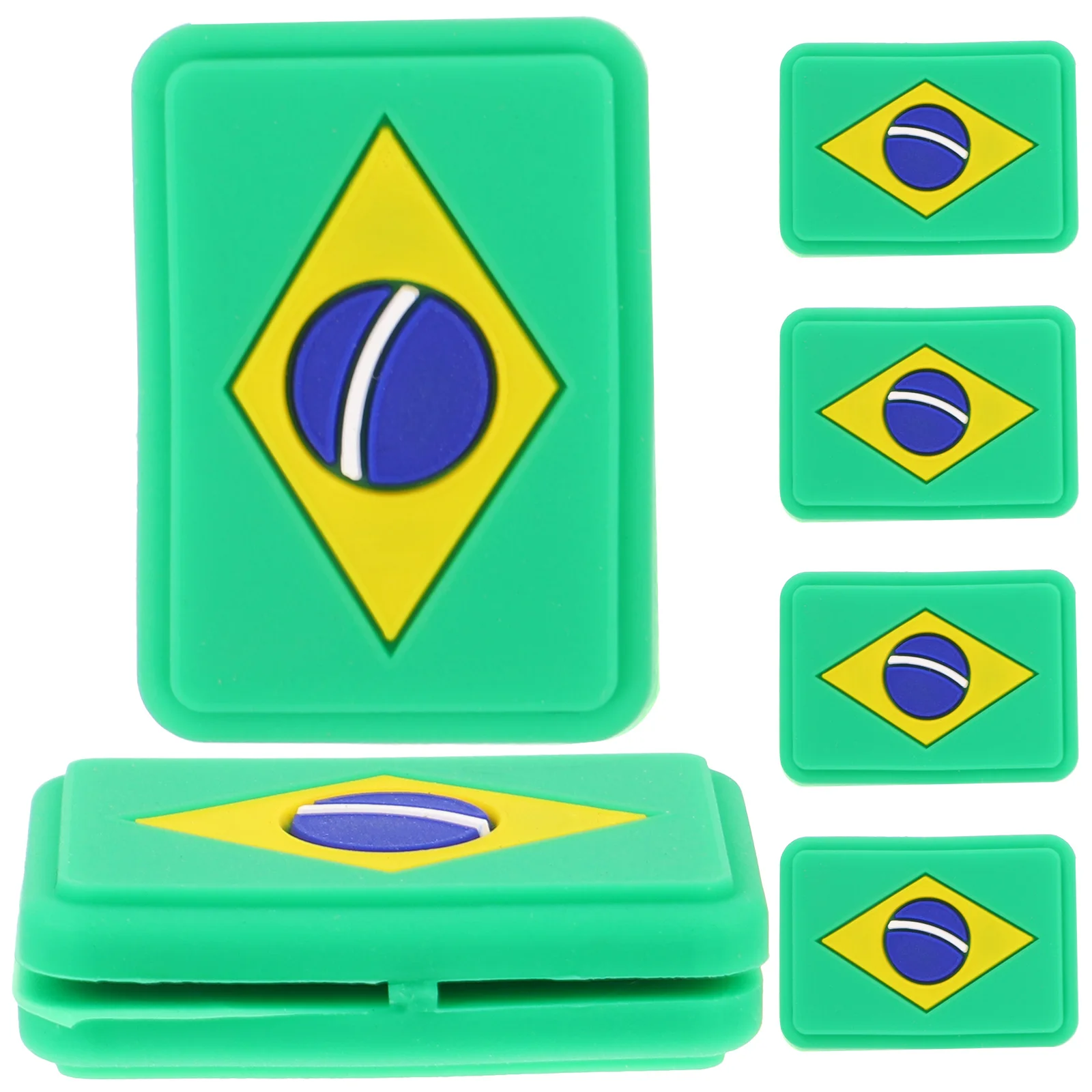 

6 Pcs Tennis Racket Shock Absorber Vibration Dampener Racquet Dampeners Dampners for Rackets Flag Damper