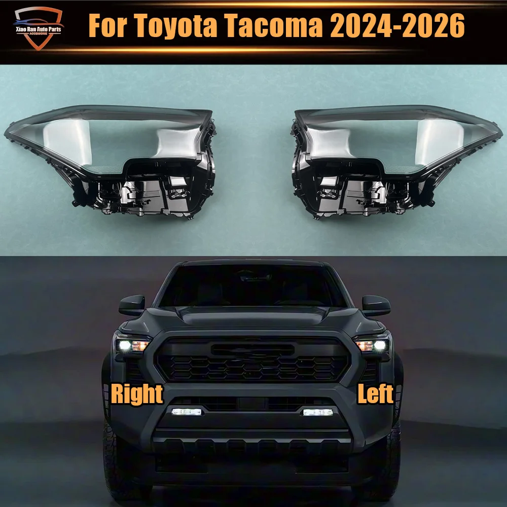 

For Toyota Tacoma 2024 2025 2026 Headlight Cover Transparent Lampshade Lamp Case Headlamp Shell Plexiglass Replace Original Lens