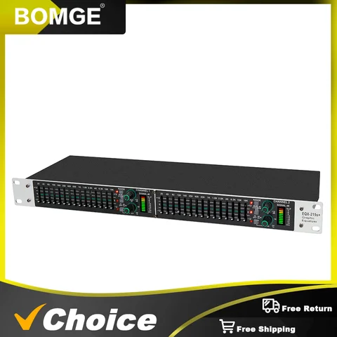EQ215S New Active Balanced Dual 15 Band Graphic Equalizer Power Equalizer Digital Audio Sound Processor