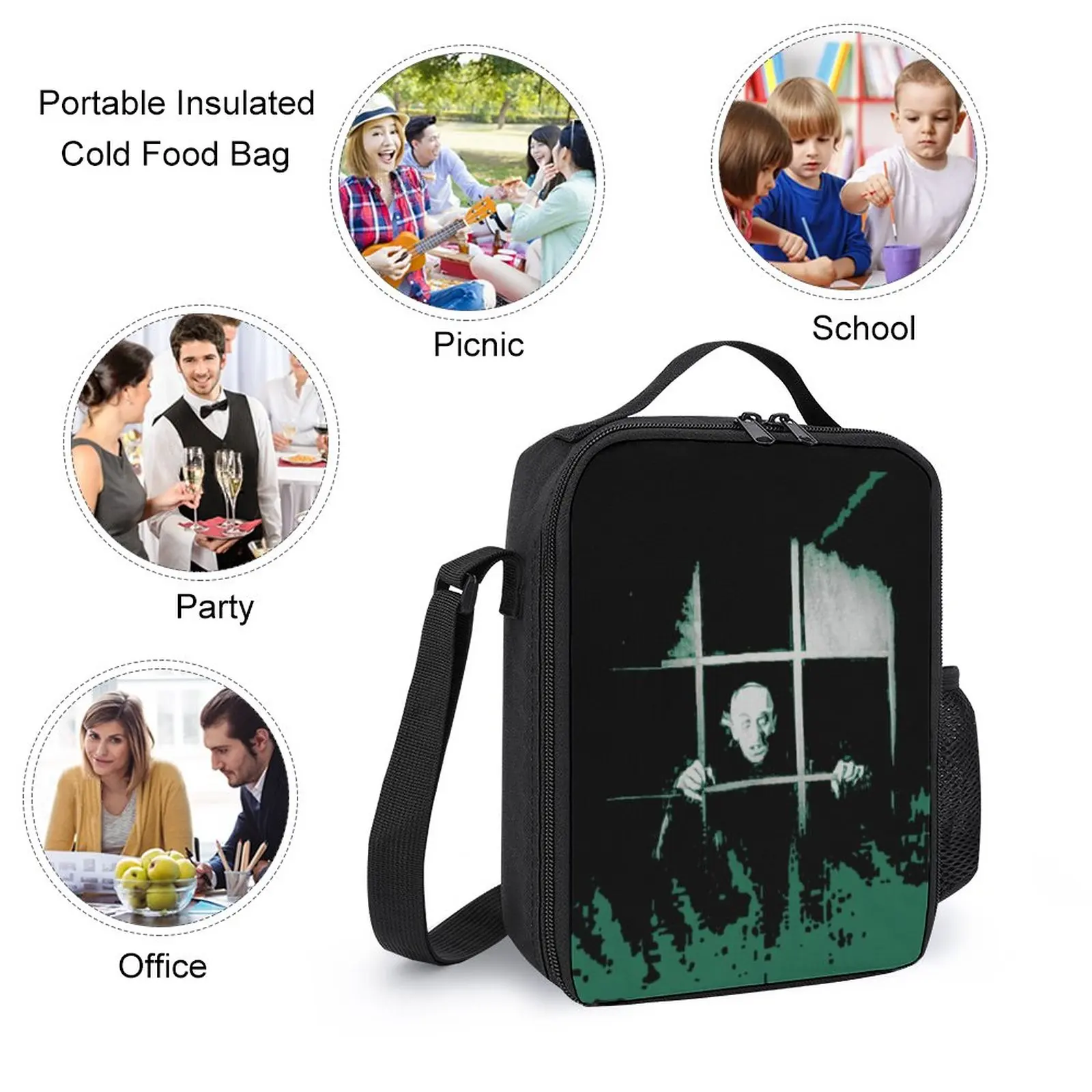 3 in 1 Set 17 Inch Backpack Lunch Bag Pen Bag Nosferatuer Classic For Sale Durable Unique Comfortable Travel Lunch Tote