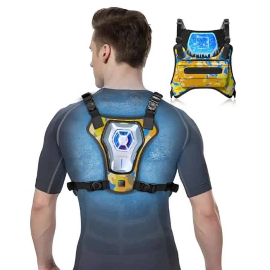 

Портативный носимый вентилятор с охлаждающей пластиной, перезаряжаемый, легкий охлаждающий жилет, портативный кондиционер для спины, персональный вентилятор