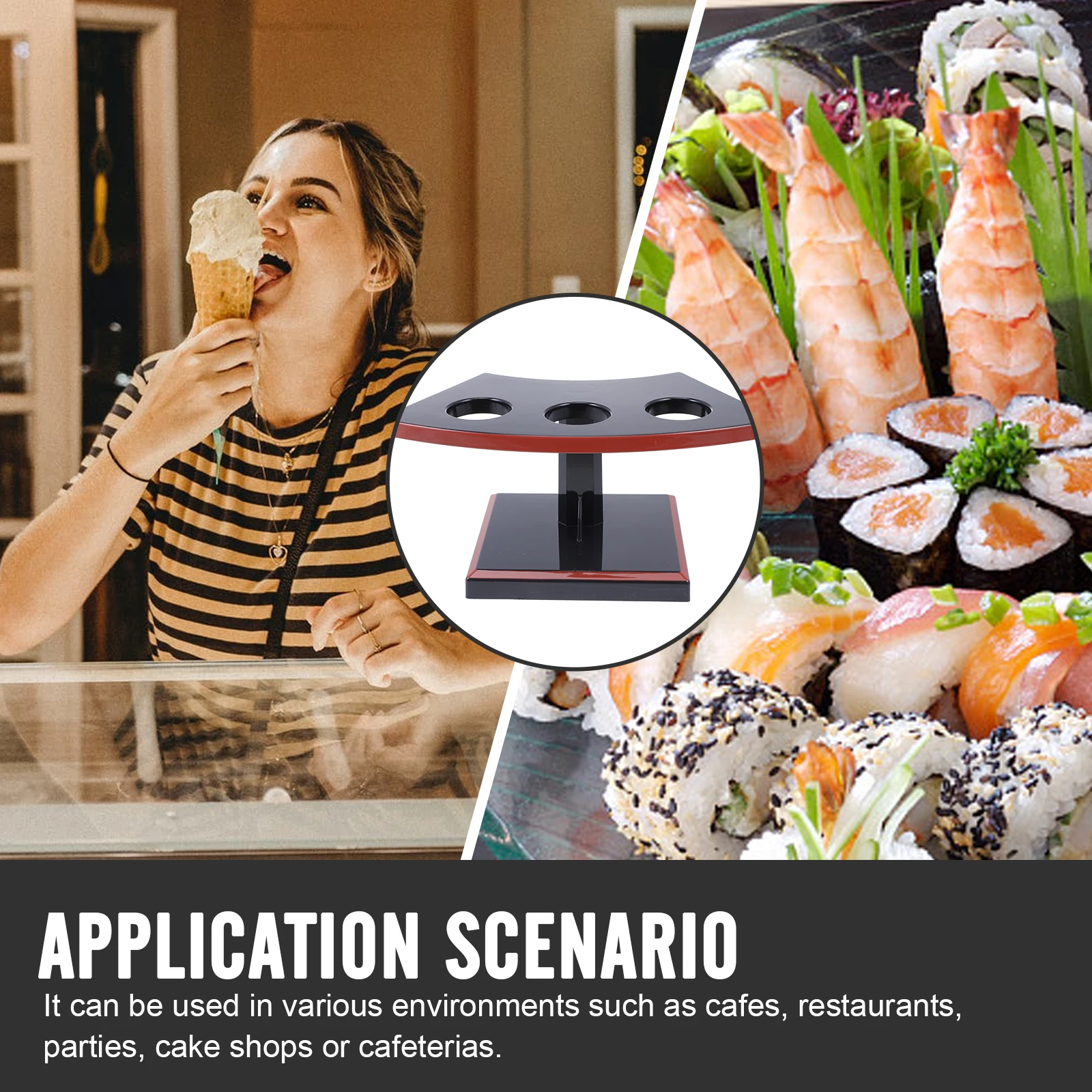 

Ice Cream Cone Storage Rack Sturdy Plastic Holder Suitable for Christmas Wedding Party Sushi Roll Display Plastic Cone Bracket
