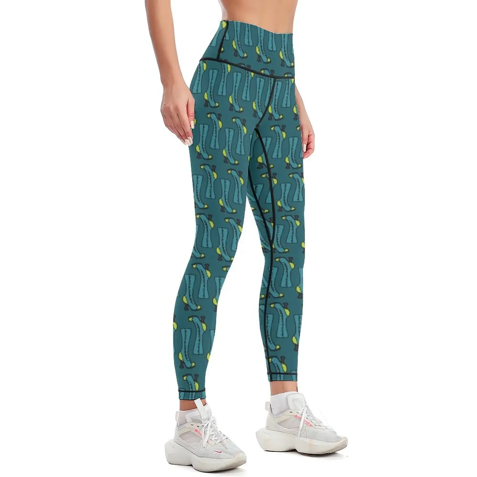 Fluevog Babycake Boot Teal/Green Leggings trousers joggers for sport set Womens Leggings