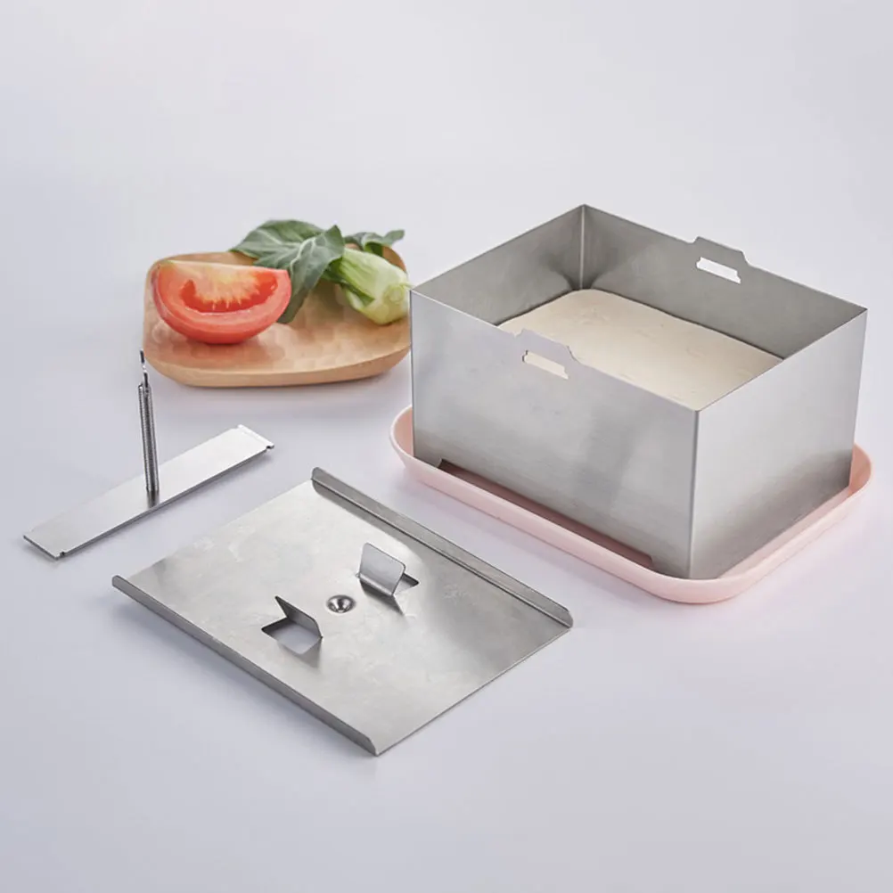 

Premium Stainless Steel Tofu Making Mold Homemade Curd Presser Kit Reliable Tofu Pressing Tool Safe and Sturdy Cooking Accessory