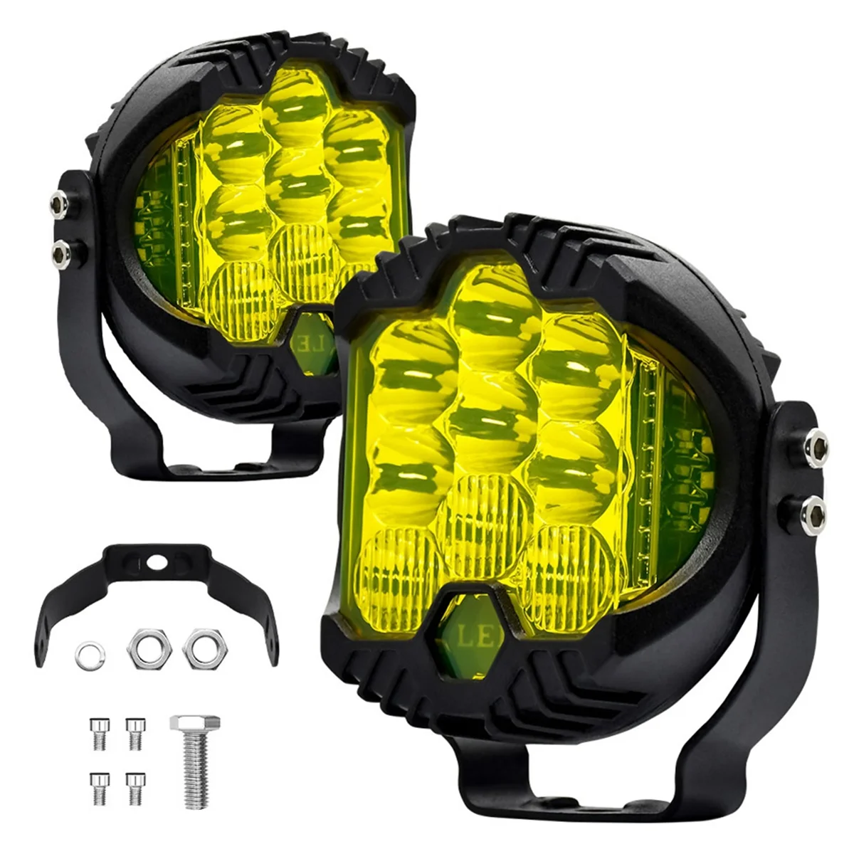 3 Inch Three Side Illuminated Work Lights LED Headlights for Truck Suv Boat Off-Road Vehicles ATV