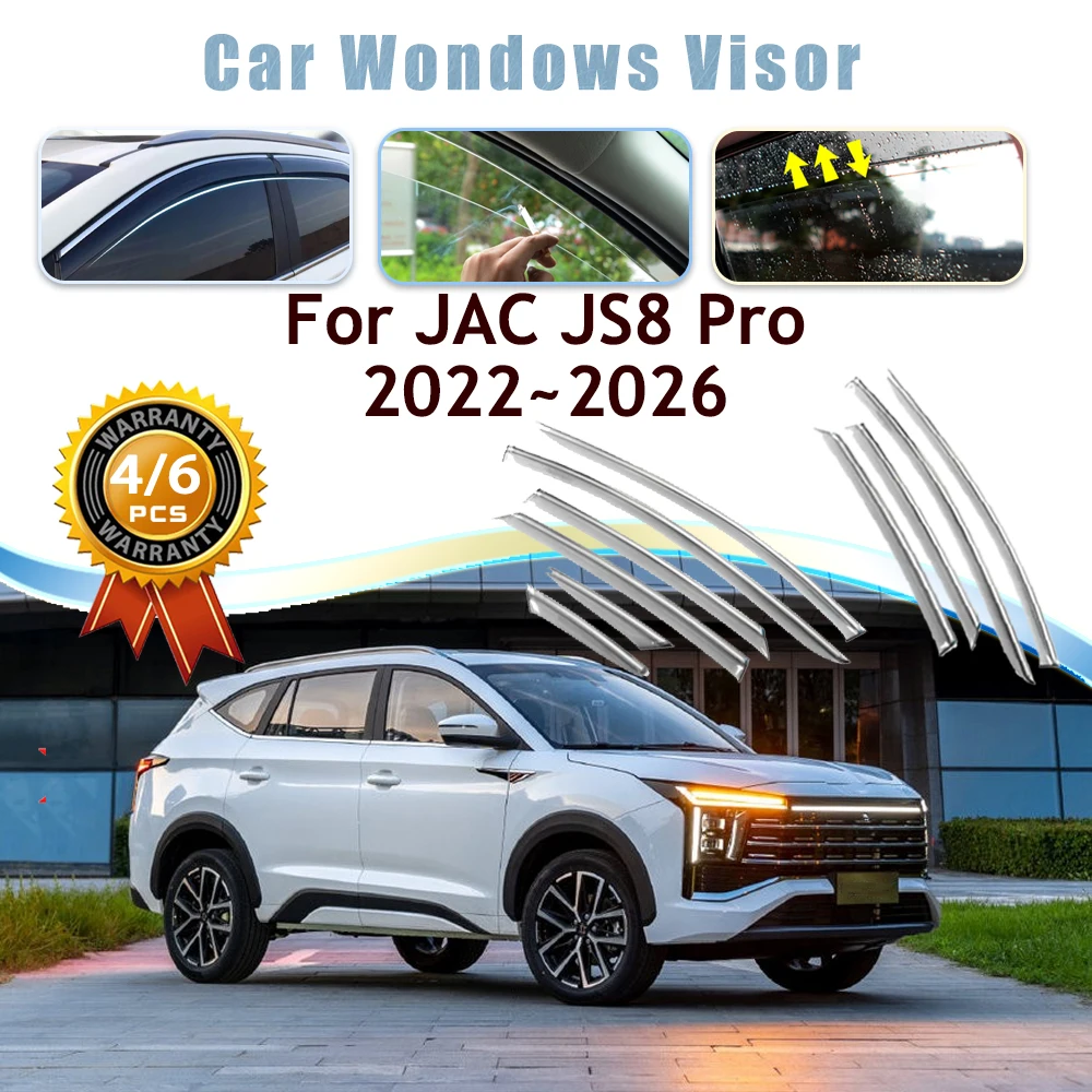 Car Window Visors For Sehol X8 Plus JAC JS8 Pro X8 Plus 2022 2023 2024 2025 2026 Rain Snow Guard Windshield Shelters Accessories