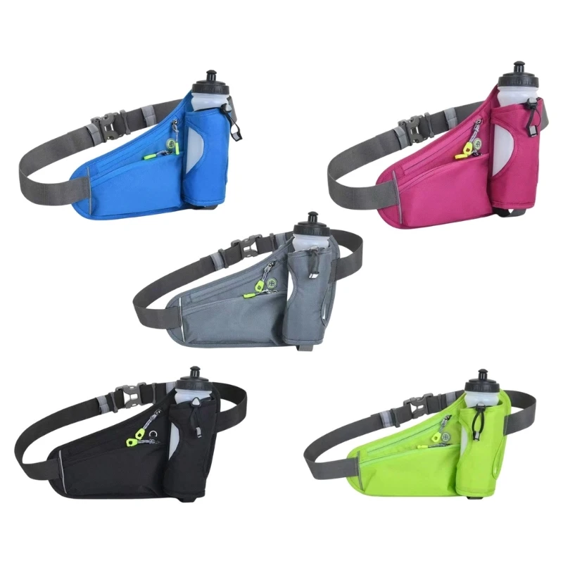 U2JE Running Waist Bag with Bottle Holder and Organized Storage Space