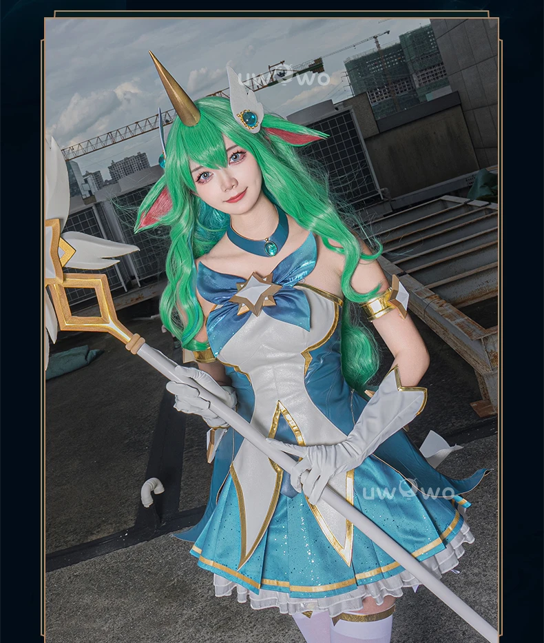 Anime Game Soraka League Star Guardian Soraka Sg Cosplay Costume Dress Halloween Cos For Women Men Party Anime Cosplay