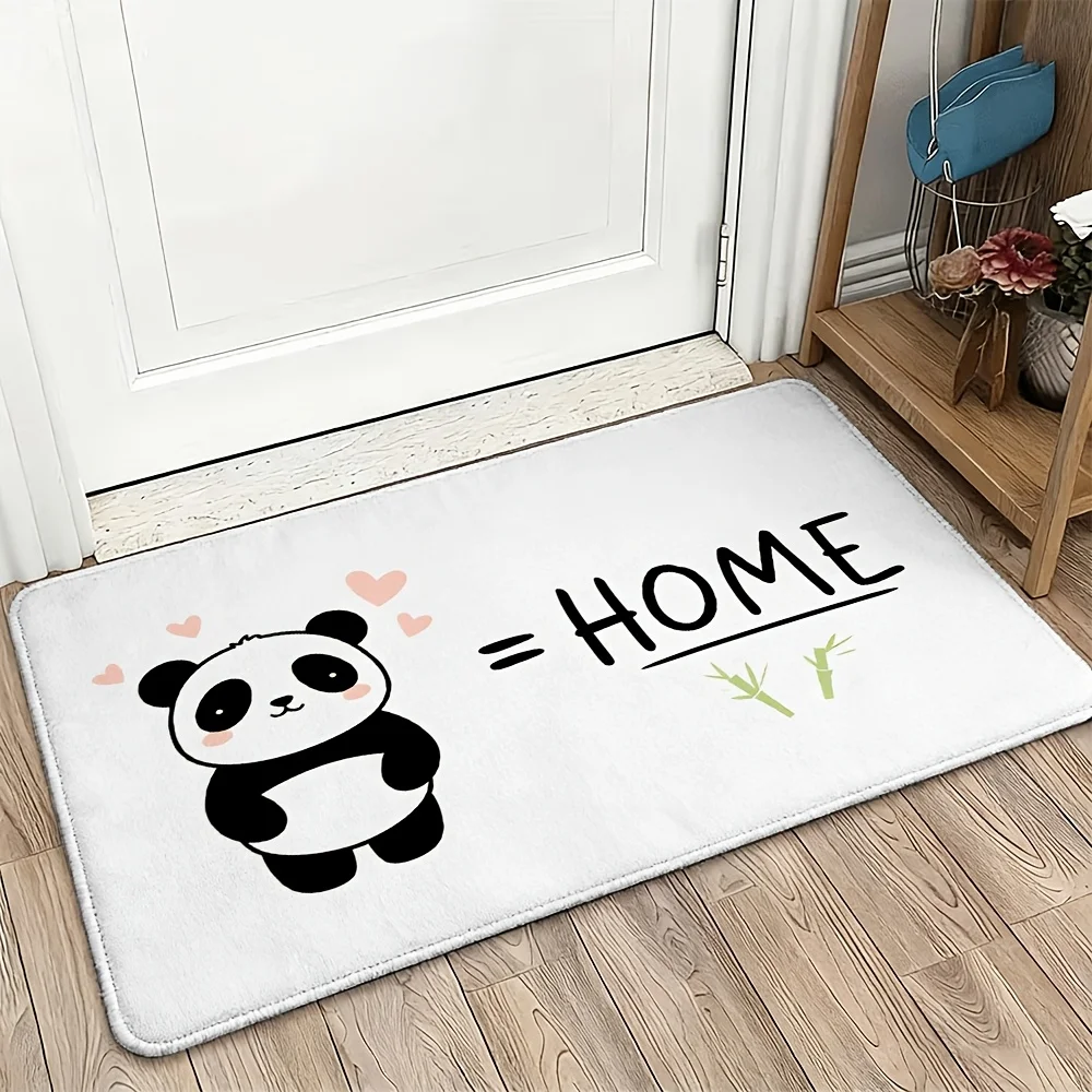 

Cute Panda Family Welcome Door Mat Floor Rug Home Entrance Decor Mat for Front Door Indoor Outdoor 40x60cm