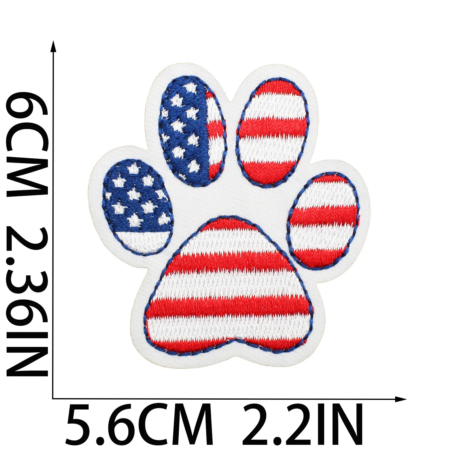 Dog Paw Embroidered Patches Iron On Patches Girls Boys Clothes Stickers Sewing Backpack Cute Cat Claw Badge Accessories