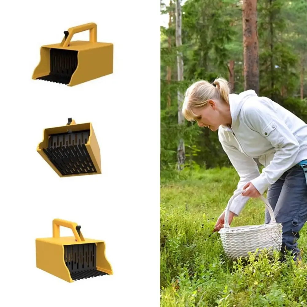 Yellow Blueberry Picker Berry Picking Compact Collection Harvester Shovel Tool Convenient Sturdy PP Berry Comb Cranberries