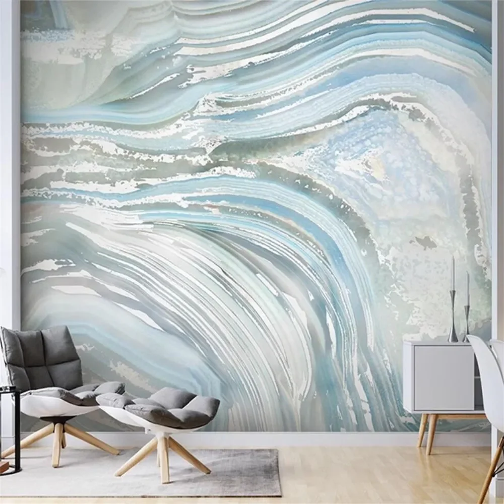 custom Nordic creative agate texture wallpapers for living room TV background Abstract Seamless wallpapers mural Wall stickers