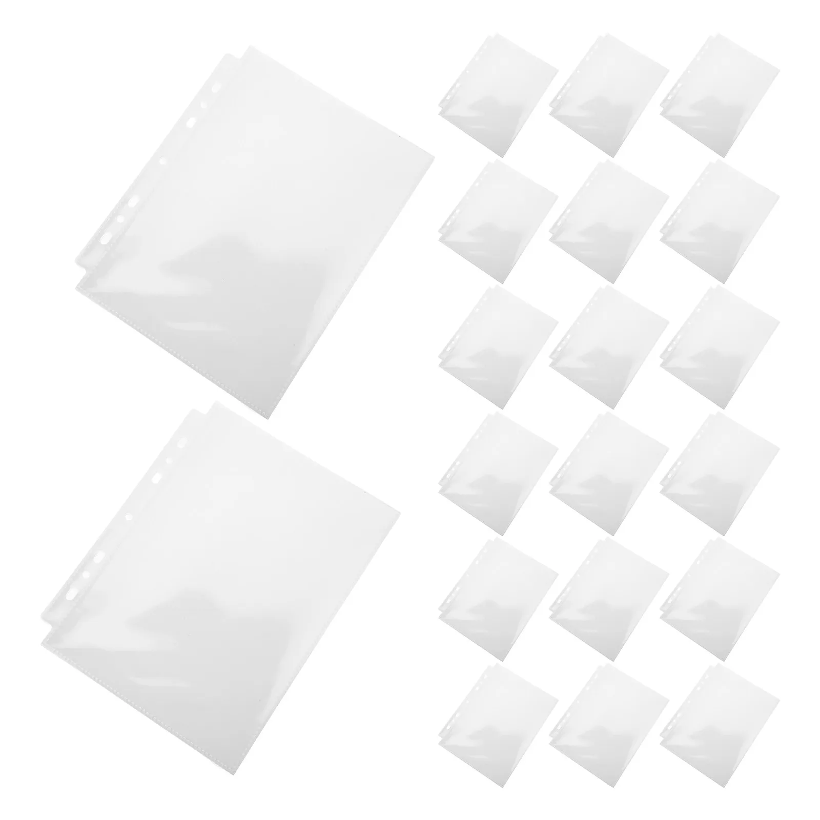 50Sheets A5 Photo Album Plastic Sleeves Clear Binder Pockets Heavy Duty Photo Protector Pages for 7 Ring Binder