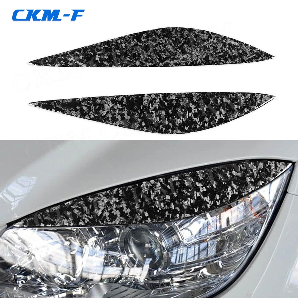 

Carbon Fiber Front Bumper Eyebrow Headlight Covers Car Sticker for Benz W204 C180 C200 C260 C300 C350 2008-2011