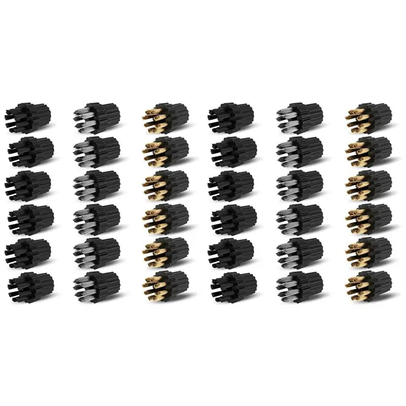 A69T 36PCS Steam Cleaner Brush Head, M8 Steam Cleaner Attachments, Steamer Accessories Replacement Parts, Cleaning Brush Head