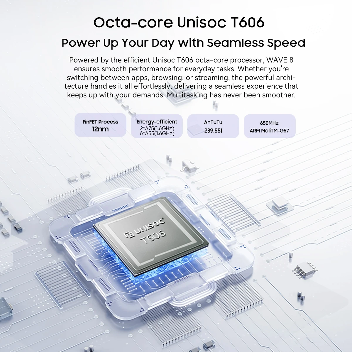 Blackview WAVE 8 الهاتف الذكي 4GB + 128GB/256GB 6.56 ''HD + IPS عرض أندرويد 14 T606 5000mAh هاتف محمول 8MP كاميرا 4G الهاتف المحمول