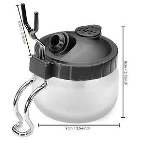 Airbrush Cleaning Pot Kit: Needles, Nylon Brushes, Gold Scraper & Filter Cotton, Removes Nozzle Paint for Painting Hobbyists