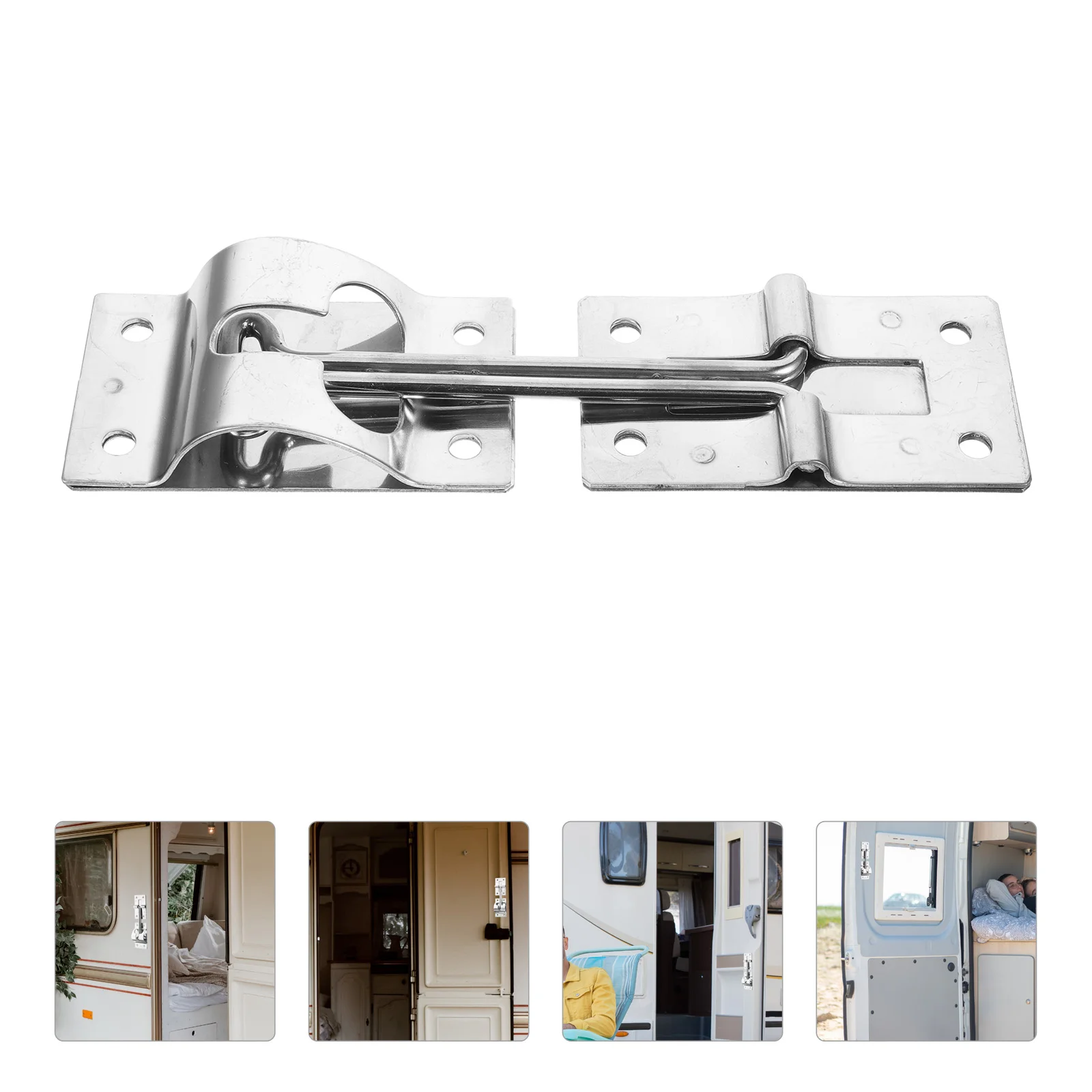 Rv Camping Trailer Door Lock Galvanized Fixed Hook Enclosed Latch Holder for Metal Catch T-style Entry Freezer Truck Gate