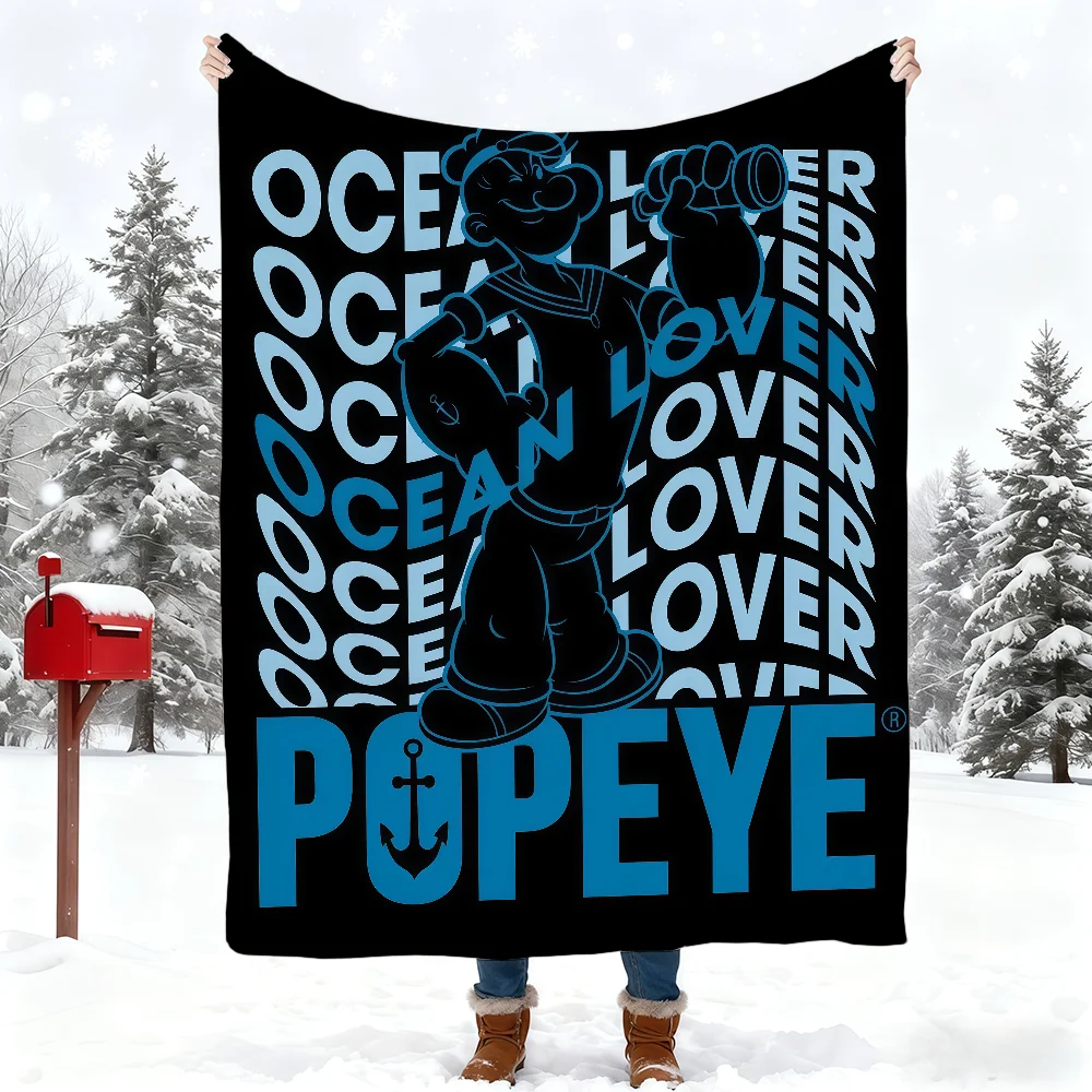 P-Popeye-ES Animation Blanket Blanket for Home Bedroom Bed Sofa Picnic Travel Office Cover Blanket Kids