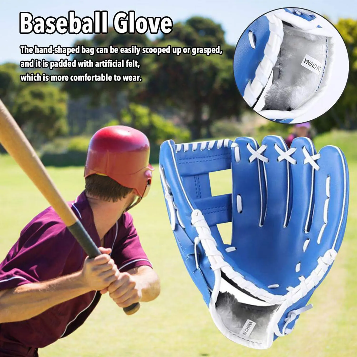Outdoor Sport Baseball Glove PU Leather Batting Gloves Softball Training Practice Equipment For Kids/Teenagers/Adults 2025 New view 6